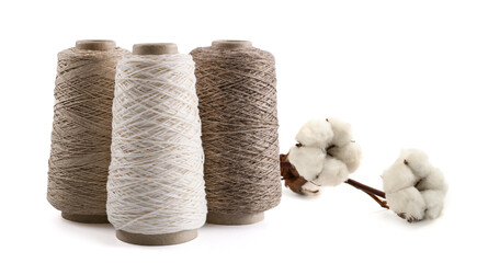 Bobbins of yarn and cotton