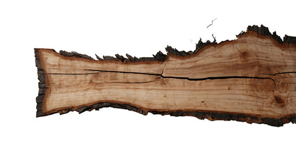 Realistic torn wooden piece edge. Ripped wooden piece mockup isolated on transparent background. Piece of ripped wooden piece PNG. mockup template
