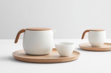 Modern Scandinavian tea set, elegant and minimalist