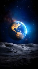 Majestic Moon Landscape