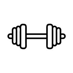 Fototapeta premium Dumbbell editable outline icon design.
