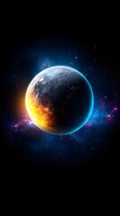 Fototapeta premium Illustration of Solar Moons and Satellites