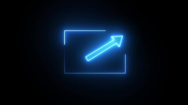 Animated redirect gradient ui icon. External link. Other website. Seamless loop HD video with alpha channel on transparent background. Line color user interface symbol motion graphic animation