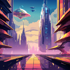 vector illustration of a city