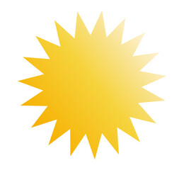 Sun symbol star gradient icon. Vector illustration.