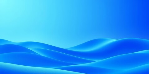 Fototapeta premium Abstract minimal blue gradient wavy landscape banner , shape, geometric
