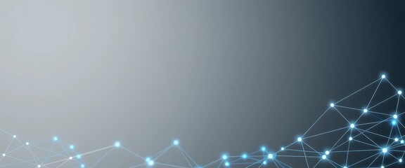 Abstract grey & light blue tech backdrop; minimalist network lines connecting nodes , artificial intelligence, pattern