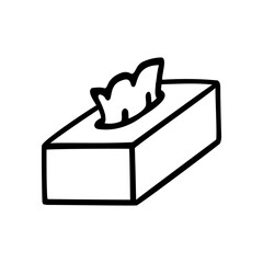 シンプルなティッシュボックスのイラスト素材