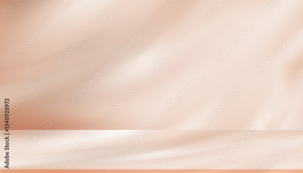 Aufkleber autumn background pink light refraction texture overlay on white wall for product present,3d studio 