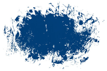 Abstract blue watercolor painting on transparent background. This is a watercolor splash painting, hand drawn.