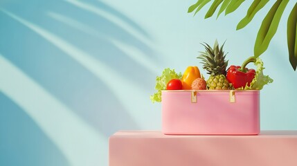 Vibrant School Lunch aesthetics wholesome lunch box