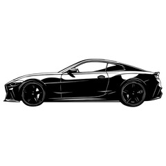 Naklejka premium Sport car art illustration vehicle vector