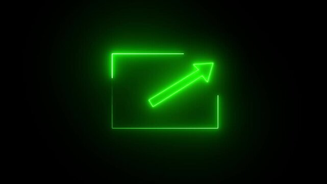 Animated redirect gradient ui icon. External link. Other website. Seamless loop HD video with alpha channel on transparent background. Line color user interface symbol motion graphic animation