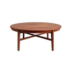 Modern wooden round coffee table with elegant design