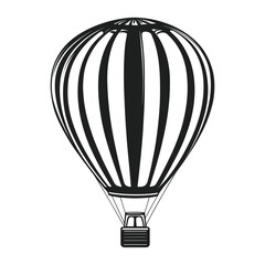 Obraz premium Hot air balloon illustration silhouette graphic vector
