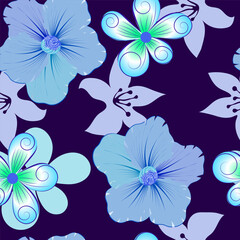 Floral seamless pattern for fabric, paper design