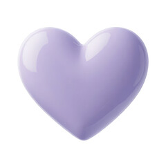 Shiny Lavender Heart with transparent background