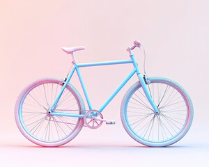 3d bicycle pastel color