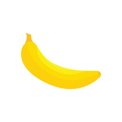Banana. Ripe yellow banana. A tropical fruit. A cartoon-style banana. The vector illustration is isolated on a white background.