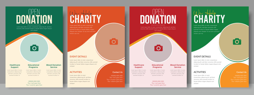Charity flyer template , charity donation editable social media posts and Flyer, ads banner and volunteer social media post banner template
