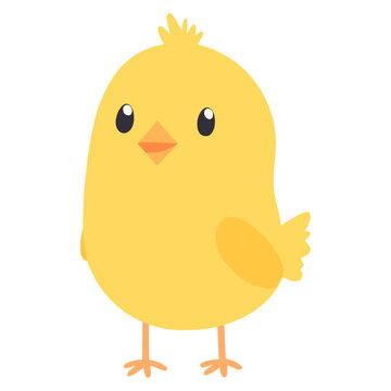 recommend clip art: Yellow chick animal simple bird vector