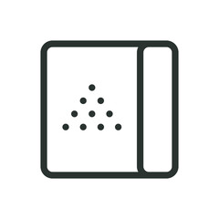 Agro perlite package line icon, vermiculite bag vector symbol with editable stroke