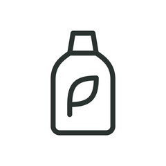 Bottle of liquid fertilizer line icon, organic liquid fertilizer vector symbol with editable stroke