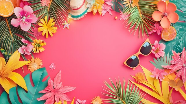 Vibrant summer festival template evokes joy, perfect for lively event invitations.