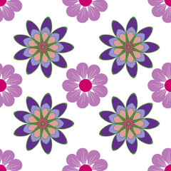 Fototapeta premium Floral seamless pattern Beautiful romantic floral
