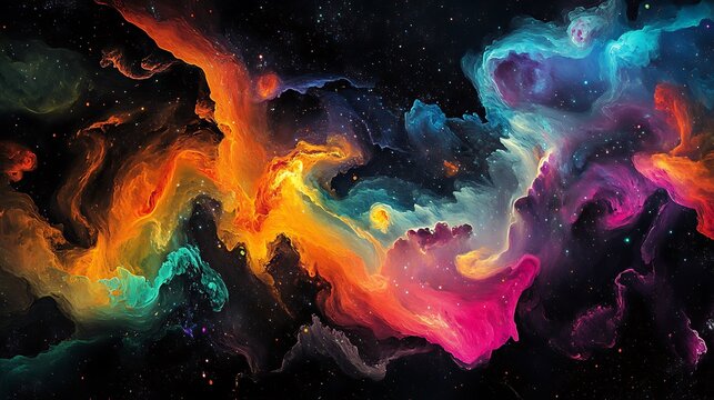 An abstract image of the universe, energy, motion, and light.
