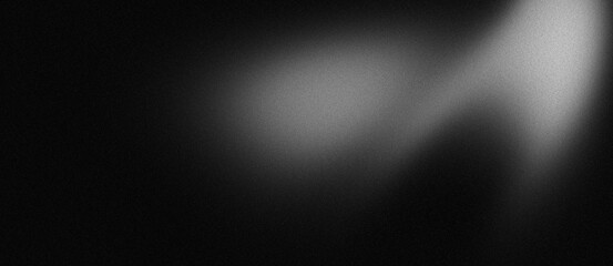 Dark grainy gradient background, monochrome black white gray abstract noise texture for banner poster and backdrop design