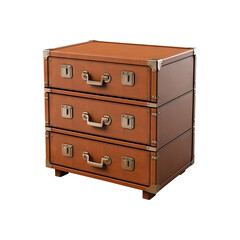 wooden chest of drawers isolated on transparent background Remove png, Clipping Path