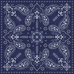 Indian Paisley Floral bandana. Turkish, Persian cucumber, buta. Ethnic kerchief, tapis, rug, blanket.