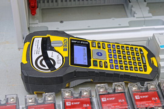 Brady BMP21 thermal printer for printing markings during electrical panel assembly. 