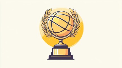 Golden Basketball Trophy Award, graphic design