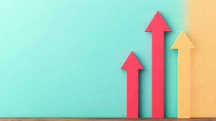 Colorful arrows representing growth and progress