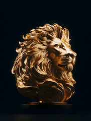 Golden Lion Sculpture: A Majestic Masterpiece