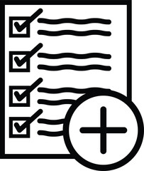 Add new task icon. Add new project sign. Anonymous character symbol. flat style.