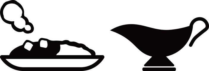 グレイビーボート　カレーライス　アイコン