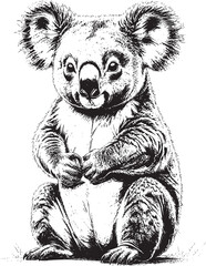 happy koala on a ground