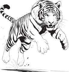 tiger jumping
