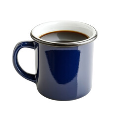 Deep Blue Enamel Coffee Mug