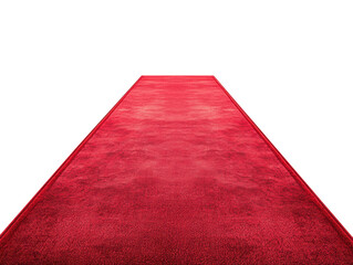 Red carpet leading the way to a special event or celebration venue on a transparent background, cut out