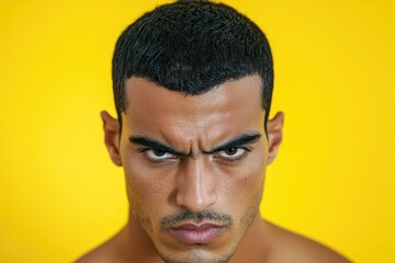 A close-up shot of a person with a concerned expression