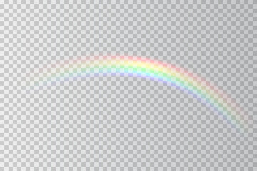 A soft, radiant rainbow with a blurred gradient on a transparent background. The pastel hues blend seamlessly, creating a dreamy, magical effect perfect for digital designs and creative projects.