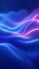 Obraz premium Abstract waves of blue and purple light create a mesmerizing texture resembling rolling hills in a digital space