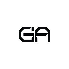 GA monogram logo design letter text name symbol monochrome logotype alphabet character simple logo