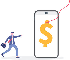 Social media illustration, business concept, web design

