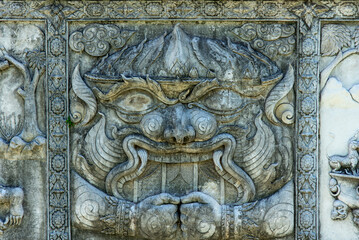 Hanuman statue made of cement