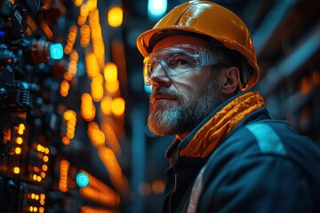 Engineer Adjusting Scada System Control Settings in a Data Center Environment With Focus on Operational Technology